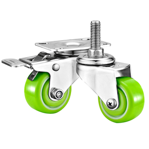 1,5 Zoll leichter Edelstahl Jinzuan PU-Nachlauf Anti-Rost-Möbel räder Nachlauf Wasserdicht Kleine SUS 304 Rollen - Product Image 3