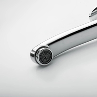 Robinet de cuisine moderne monocommande chromé, mélangeur classique pour évier avec installation monotrou