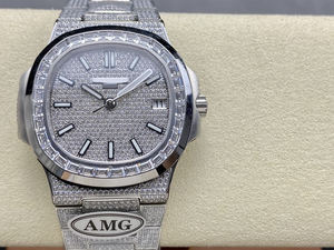 Montre de sport à cadran carré pour hommes de luxe de haute qualité avec conception commerciale numérique étanche pleine de diamants en acier inoxydable de 22mm - Product Image 6