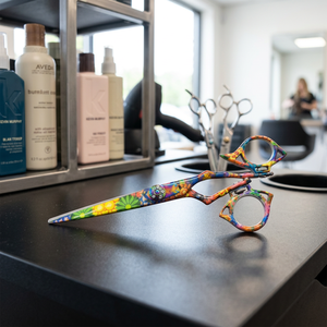 Double Swivel Paper coated salon scissor - Product Image 3