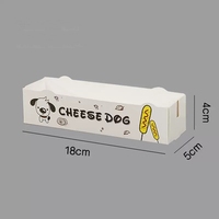 Boîte à gaufres en papier d'art pliable pour restauration rapide laminage brillant et vernissage pour estampage industriel de hot dogs