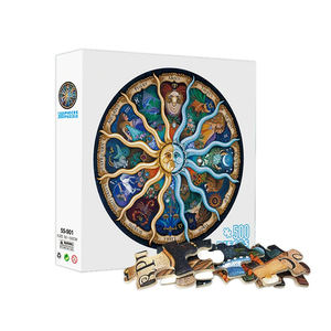 <span class=keywords><strong>Puzzle</strong></span> en papier de 500 pièces des douze constellations pour la relaxation et le divertissement - <span class=keywords><strong>Puzzle</strong></span> rond OEM - Product Image 1