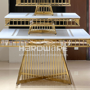 Nhà Máy Vàng Bánh Đứng Kim Loại Chân Bàn Tráng Miệng Bàn Bệ Cho Trang Trí Đám Cưới Nguồn Cung Cấp Bên Evenements - Product Image 3