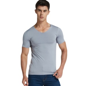 T-shirt de sport sans couture en jersey de soie glacée pour <span class=keywords><strong>homme</strong></span>, séchage rapide, respirant, <span class=keywords><strong>grande</strong></span> <span class=keywords><strong>taille</strong></span>, décontracté, à manches courtes, vêtement léger - Product Image 4
