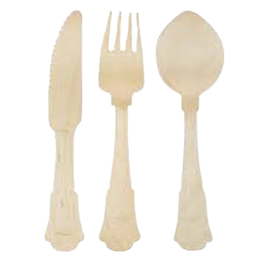 Ensemble de couverts de luxe légers et écologiques, ustensiles de cuisine classiques en bois naturel pour la maison, les restaurants, les mariages, les hôtels - Product Image 2