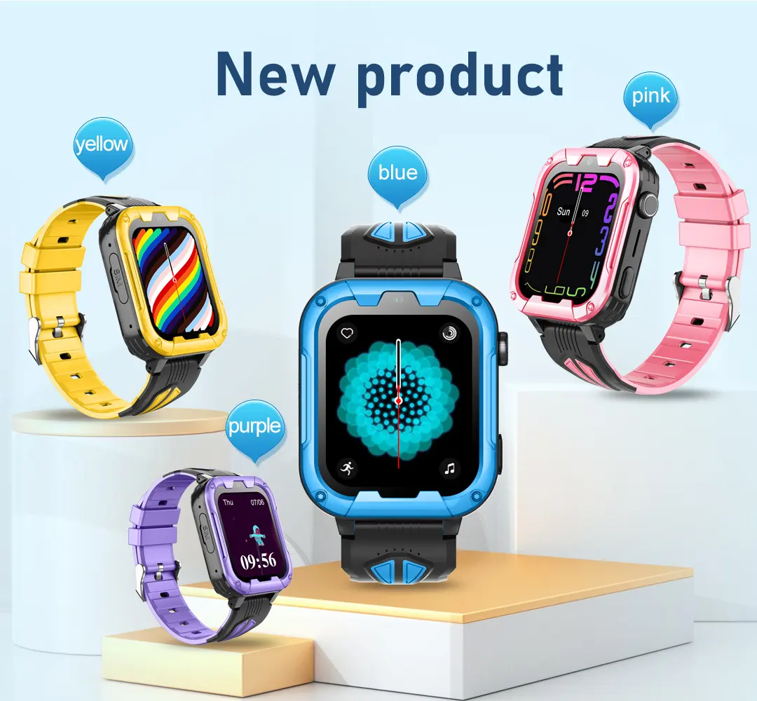 2023 New Unique Style Music Phone Call Face Unlock Watch 4G iOS Android Kids Smart Watch With Sim Card GPS