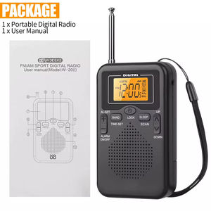 Radio AM/FM portable de poche avec écran LCD, réveil, haut-parleur stéréo intégré, mini radio, lecteur de musique, Walkman, pour l'extérieur et la maison - Product Image 4
