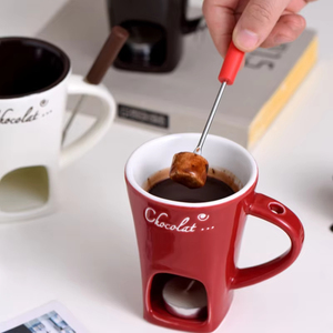 Taza <span class=keywords><strong>de</strong></span> <span class=keywords><strong>cerámica</strong></span> europea para fondue <span class=keywords><strong>de</strong></span> Chocolate <span class=keywords><strong>de</strong></span> 130Ml, taza <span class=keywords><strong>de</strong></span> café creativa con tenedor para regalos <span class=keywords><strong>de</strong></span> negocios para fiestas <span class=keywords><strong>de</strong></span> Navidad - Product Image 3