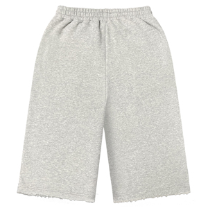 Men's <b>Light</b> Heather Gray Wide Leg Breeches with PIVT 2026 ATHLETICS <b>Letter</b> Print Raw Hem Streetwear Casual Shorts - Product Image 2
