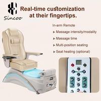 Chaise de massage professionnelle pour pédicure, spa, bain à remous réglable, multifonctionnelle, soin des pieds, drainage automatique, LED 7 couleurs, salon de manucure