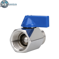 Vanne à boisseau sphérique manuelle mini en acier inoxydable (SS304/SS316L) à filetage mâle et femelle pour système de refroidissement liquide