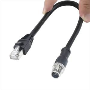 Câble Ethernet M12 de haute qualité étanche M12 X Code 8 broches mâle prise droite vers RJ45 CAT 6A connecteur de câble blindé - Product Image 1