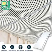 Plafond suspendu en bande d'aluminium, plafond linéaire pour immeuble de bureaux