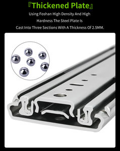 Glissières de tiroir à roulement à billes 500bl 46 pouces avec serrure piste de <span class=keywords><strong>plateau</strong></span> télescopique robuste chargement 200kg - Product Image 5