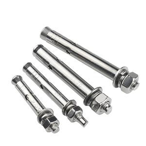 Pernos de Acero Inoxidable SS304 SS316 SS316L con Anclaje de Manguito, Acabado Brillante Sin Recubrimiento, Color Plateado, para Uso en Construcción, Modelo M6-M20 de Diámetro - Product Image 1