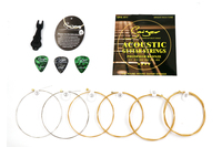 Kit de cordes de guitare acoustique en acier 011 avec logo personnalisé OEM, jauge en Bronze phosphorescent