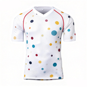 <span class=keywords><strong>Maillot</strong></span> de <span class=keywords><strong>cyclisme</strong></span> à manches courtes en tissu durable à <span class=keywords><strong>pois</strong></span>, respirant, évacuant l'humidité, pour le <span class=keywords><strong>cyclisme</strong></span> et les activités de fitness - Product Image 2