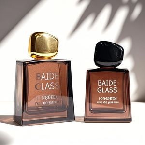 Luxury Packaging Empty Rectangle <b>Perfume</b> Spray <b>Bottle</b> Pump Crimp Clear 30ml 50ml 100ml Glass Black <b>Perfume</b> <b>Bottle</b> with Gold Cap - Product Image 6