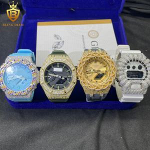 Hochwertiger Hip-Hop-Schmuck VVS Moissanit-Diamant Uhrengehäuse Iced Out Moissanit GA2100 DW6900 Uhren-Zubehör für Lünette - Product Image 1
