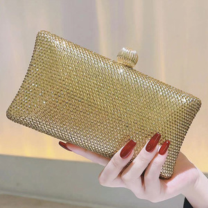 Shiny Diamonds Handbag for Women Dress <b>Wedding</b> Lady Elegant Portable Purse New Silver Evening <b>Clutch</b> Bag - Product Image 2