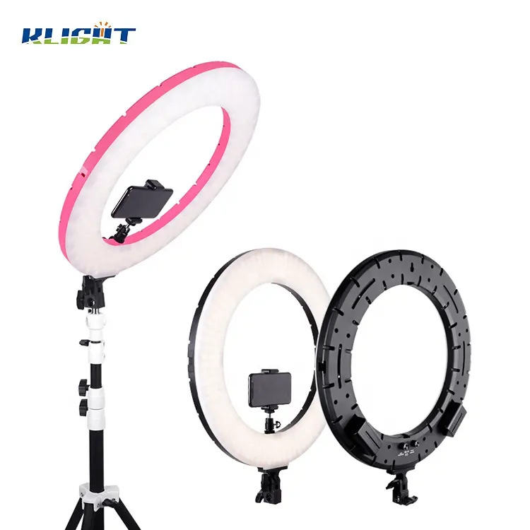 Thiết Kế Thời Trang Dimming 18 Inch Battery Operated 60 Wát Trang Điểm Di Động Mrror Led Beauty Ring Fill Đèn Vẻ Đẹp Đèn Led