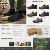 Chaussures de sport décontractées pour hommes en cuir noir respirant et léger avec boucle rotative à laçage rapide – Vente en gros