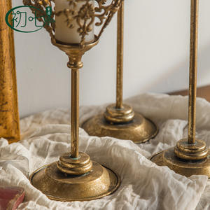 Crown <b>Candlestick</b> Set Iron Vintage Style Wedding Table Decor <b>Large</b> Medium Small Three Piece - Product Image 4