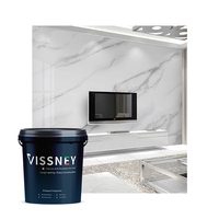Revêtement liquide acrylique en stuc de marbre écologique Vissney, plâtre Marmorino poli
