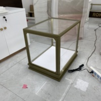 Vitrine de présentation de gâteaux commerciale Hong Zhan, cadre en acier inoxydable avec éclairage LED, durable pour les boutiques de cupcakes et de muffins, approvisionnement en gros