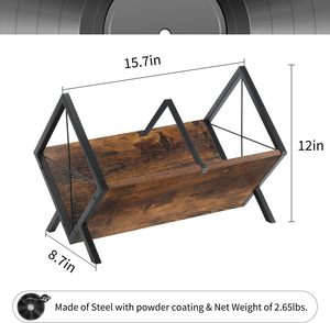 Support de rangement pour disques vinyles en bois écologique, grande capacité, présentoir pour albums LP, organisateur de disques CD pour 50 à 80 disques - Product Image 2