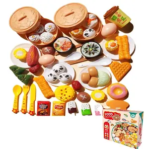 2023 New Children's Educational Creative Toys Chinese Food 55-Piece Set