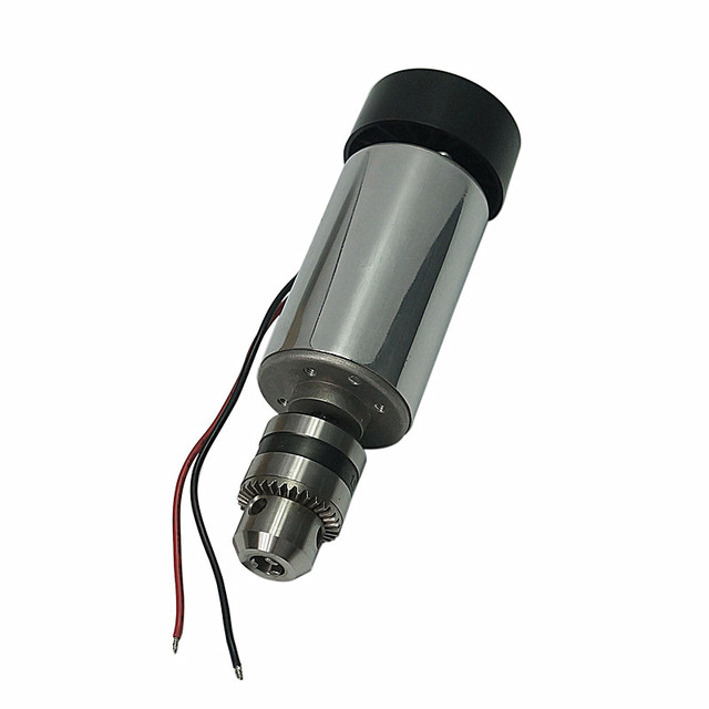 0.3KW CNC Spindle Motor DC 300W 52*180MM with Chuck Collect for DIY PCB Engraving Milling Machine