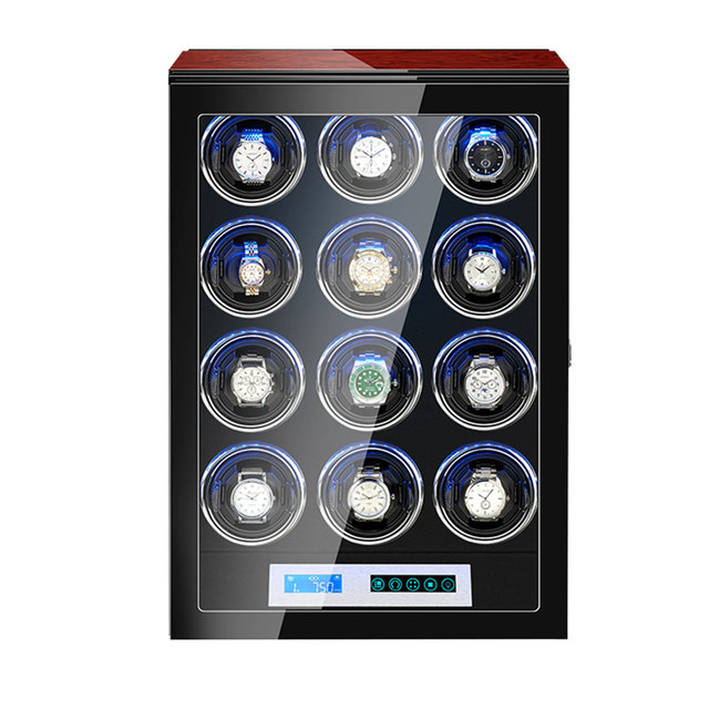 Custom Logo 12 Slots LED Luxury Automatic Watch Winder