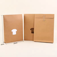 Enveloppe imprimée avec logo personnalisé Boîte d'emballage de poche pour vêtement en papier kraft avec fenêtre