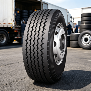 Neumático de camión para seguridad en carretera en condiciones húmedas 385/65R22.5, flanco reforzado, exportación confiable, alta velocidad, patrón antideslizante, multi-Pu - Product Image 1