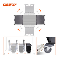 Chariot d'entretien ménager professionnel en plastique Pp chariot de concierge hôtel chambre préposé service de ménage chariot d'entretien ménager