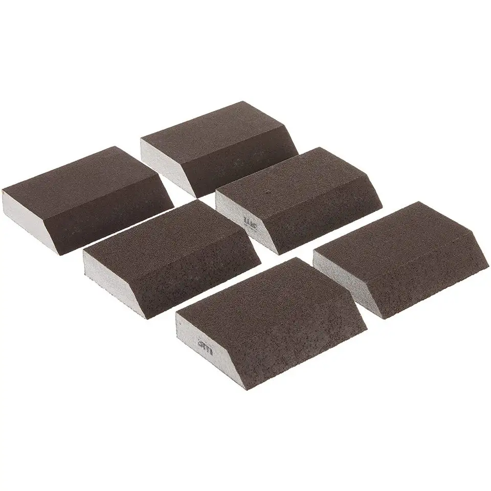 100*70*25mm Rrapezoidal Polishing Foam Backing Abrasive Sanding Sponge Sanding Block
