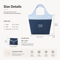 SHINY Faltbare Einkaufstasche mit individuellem Logo, tragbare Reisetasche mit individuellen Anhängern und gewebten Etiketten für Hotel-Ausstattung und Geschenke