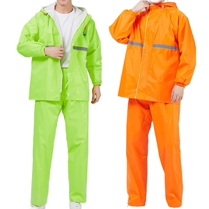 Traje Impermeable de Poliéster Oxford con Cremallera ANSI Clase 1 para Hombre y Mujer, con Capucha, Reflectante, para Ciclismo, Motociclismo y Actividades al Aire Libre - Product Image 1