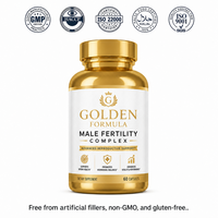 Comprimés de fertilité masculine Golden Formula, zinc, sélénium, L-carnitine, CoQ10, complément alimentaire, booster de la motilité des spermatozoïdes, marque OEM