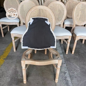 Chaise Louis <span class=keywords><strong>de</strong></span> salle à manger avec dossier rond, meubles <span class=keywords><strong>de</strong></span> <span class=keywords><strong>luxe</strong></span> en bois et résine, chaises Louis <span class=keywords><strong>Florence</strong></span> pour événements et banquets - Product Image 5