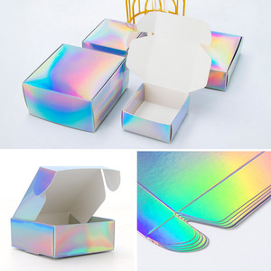 Tùy chỉnh in logo mỹ phẩm ba chiều Bạc Hộp quà tặng sang trọng bao bì hộp vận chuyển - Product Image 5