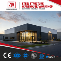Construcción de Naves Metálicas con Diseño Personalizado ZW, Almacén Prefabricado, Estructura de Acero, Taller, Hangar