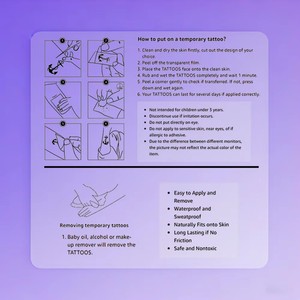 Tatouages temporaires de créatures marines premium, autocollants de tatouage de poissons tropicaux et de hippocampes vibrants pour l'été et la plage - Product Image 6