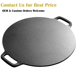 Sartén Tawa de Hierro Fundido Precurado de 11 Pulgadas - Sartén para Crepas con <span class=keywords><strong>Doble</strong></span> Asa para Dosa, Tortillas y Roti, Plancha Antiadherente de Alta Resistencia - Product Image 6
