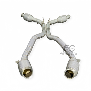 Downpipe de performance thermiquement isolé pour <span class=keywords><strong>Mercedes</strong></span>-<span class=keywords><strong>AMG</strong></span> <span class=keywords><strong>G63</strong></span> W464 G500 4.0T V8 2019+ sans voyant de panne moteur, collecteur de course à haut débit - Product Image 2