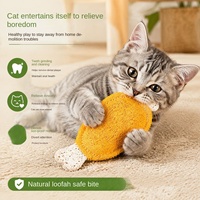 Mainan Kunyah Loofah Ramah Lingkungan Alat Bantu Tumbuh Gigi Hewan Peliharaan Tidak Beracun Dapat Dimakan Meningkatkan Kebersihan Gigi Menghilangkan Stres Anti Sobek Cocok untuk Kucing