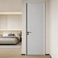 Porte en bois finie avec isolation acoustique 55 dB, feuille de PVC intérieure, joint de type T, couleur et taille personnalisées, garantie de 2 ans, imperméable