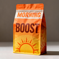 Sacs à café vides à fond plat personnalisés de haute qualité, 250 g, 500 g, 1 kg, sacs d'emballage pour grains de café avec valve