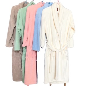 Albornoz de Felpa Gruesa y Suave <span class=keywords><strong>al</strong></span> por Mayor para Hombre y Mujer, Bata Larga Cálida de Otoño-Invierno, Ropa de Estar por Casa y Camisón para el Hogar y Hotel - Product Image 1